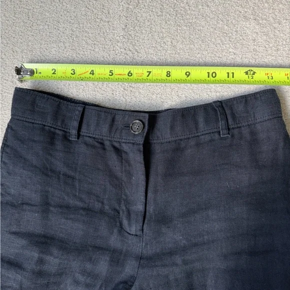J. Crew Harbor pant in linen, black, size XS extra small - Picture 3 of 7